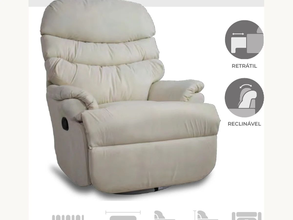 Poltrona Comfort Luxo no catálogo Castor de móveis e estofados