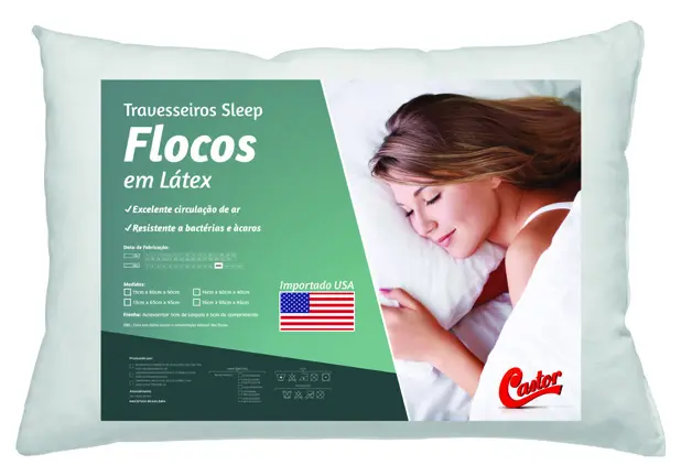 Travesseiro Sleep Flocos em Látex da Castor