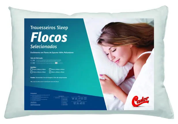 Travesseiro Sleep Flocos Selecionados da Castor