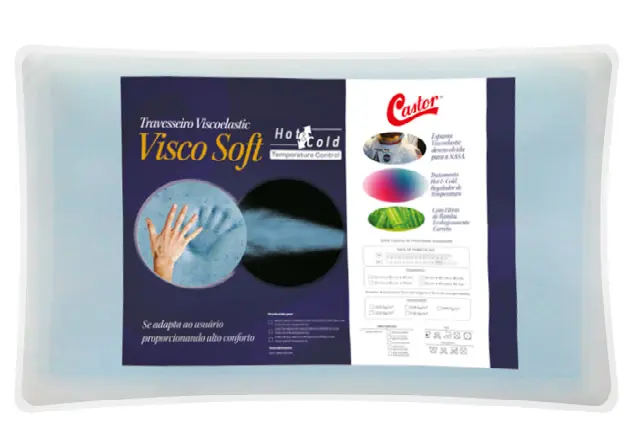 Travesseiro Visco Soft Hot & Cold da Castor