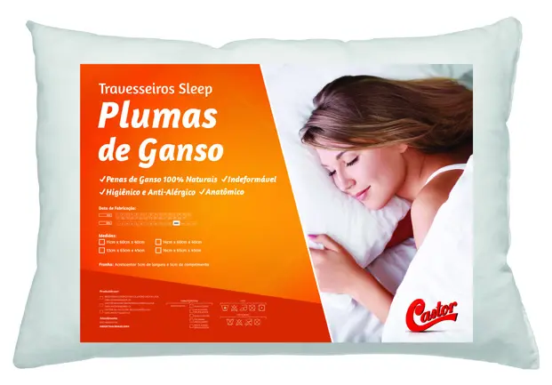 Travesseiro Sleep Plumas de Ganso da Castor