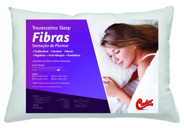 Travesseiro Sleep Fibras Sensação de Plumas da Castor
