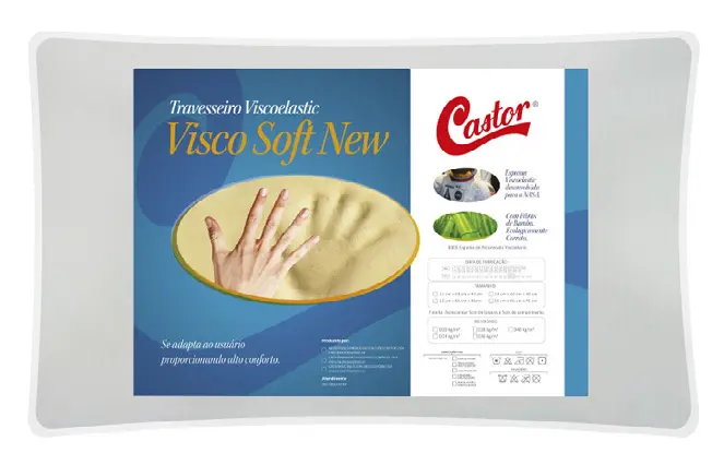 Travesseiro Viscoelastic Visco Soft New da Castor